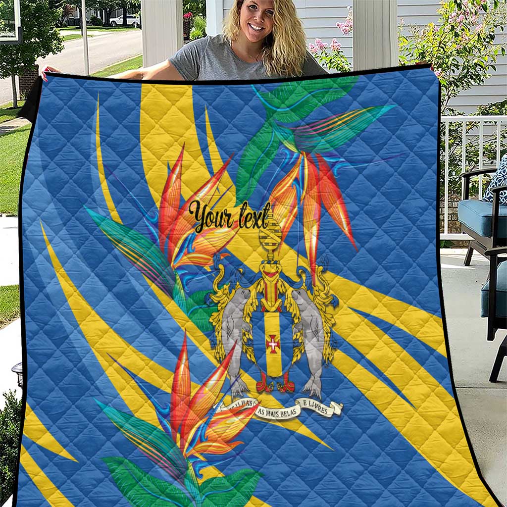 Bird of Paradise Flower Madeira Personalized Quilt - Wonder Print Shop