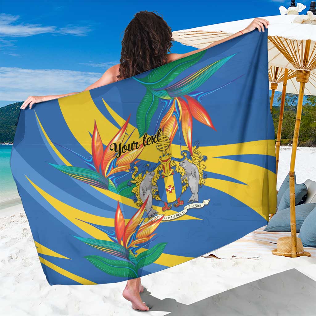 Bird of Paradise Flower Madeira Personalized Sarong - Wonder Print Shop