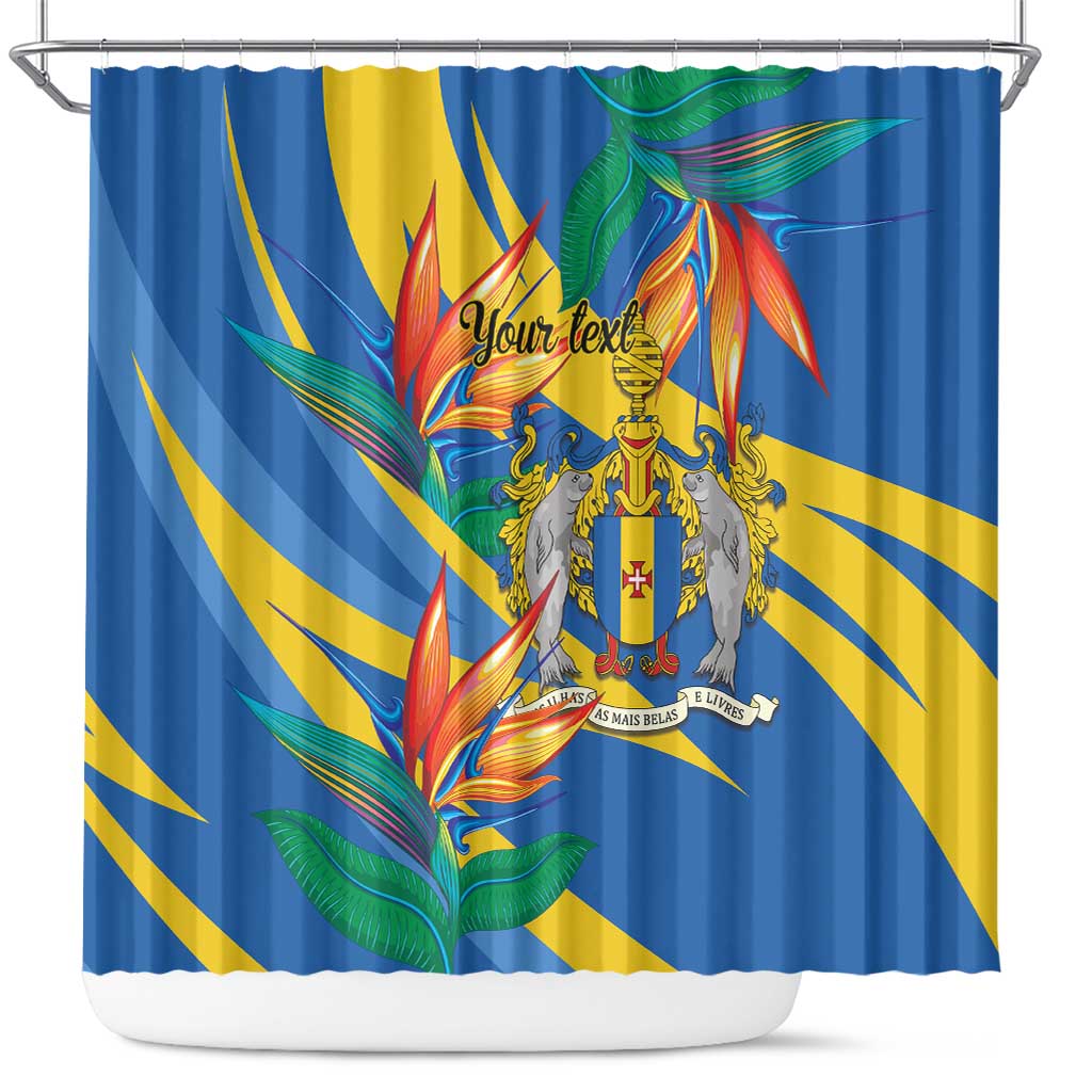 Bird of Paradise Flower Madeira Personalized Shower Curtain - Wonder Print Shop