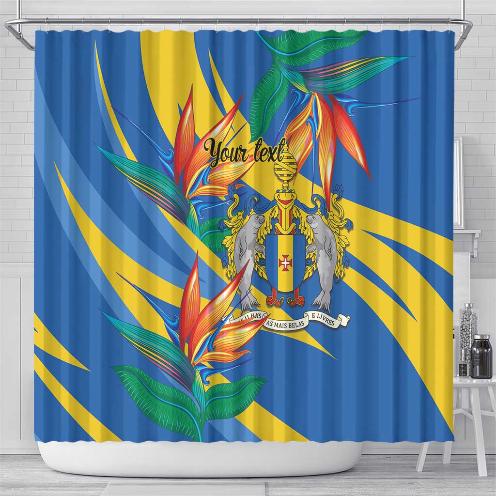 Bird of Paradise Flower Madeira Personalized Shower Curtain - Wonder Print Shop