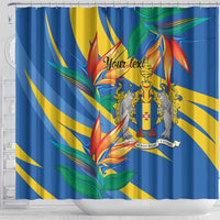 Bird of Paradise Flower Madeira Personalized Shower Curtain - Wonder Print Shop