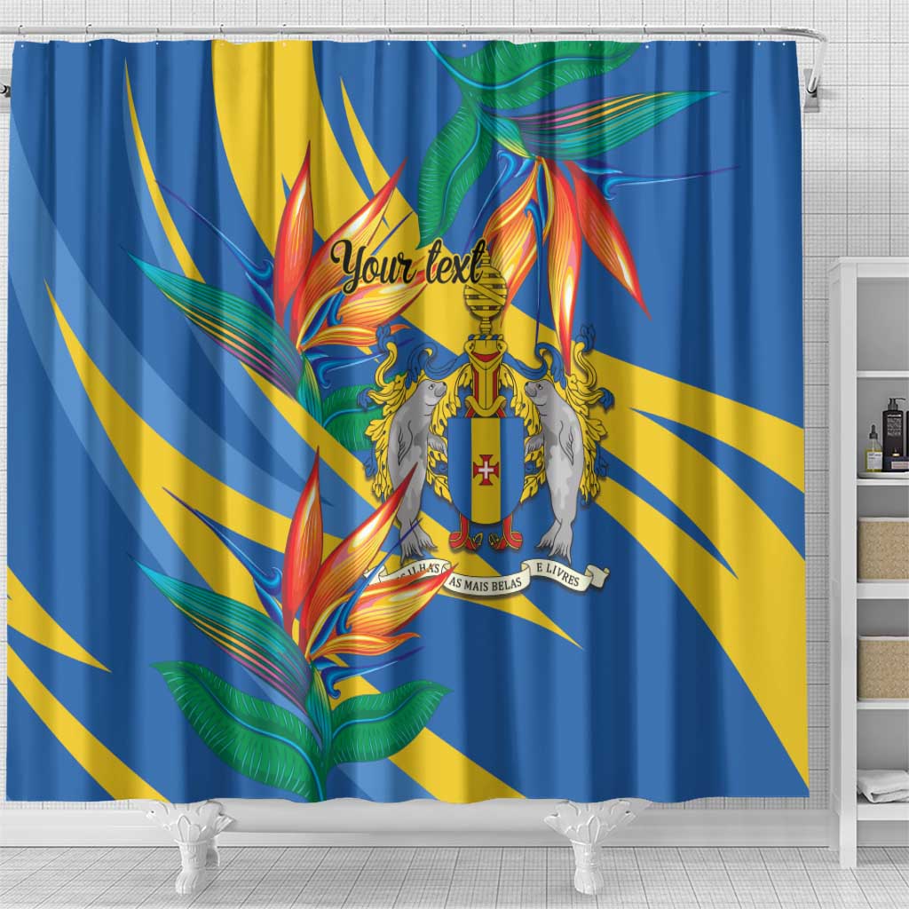 Bird of Paradise Flower Madeira Personalized Shower Curtain - Wonder Print Shop