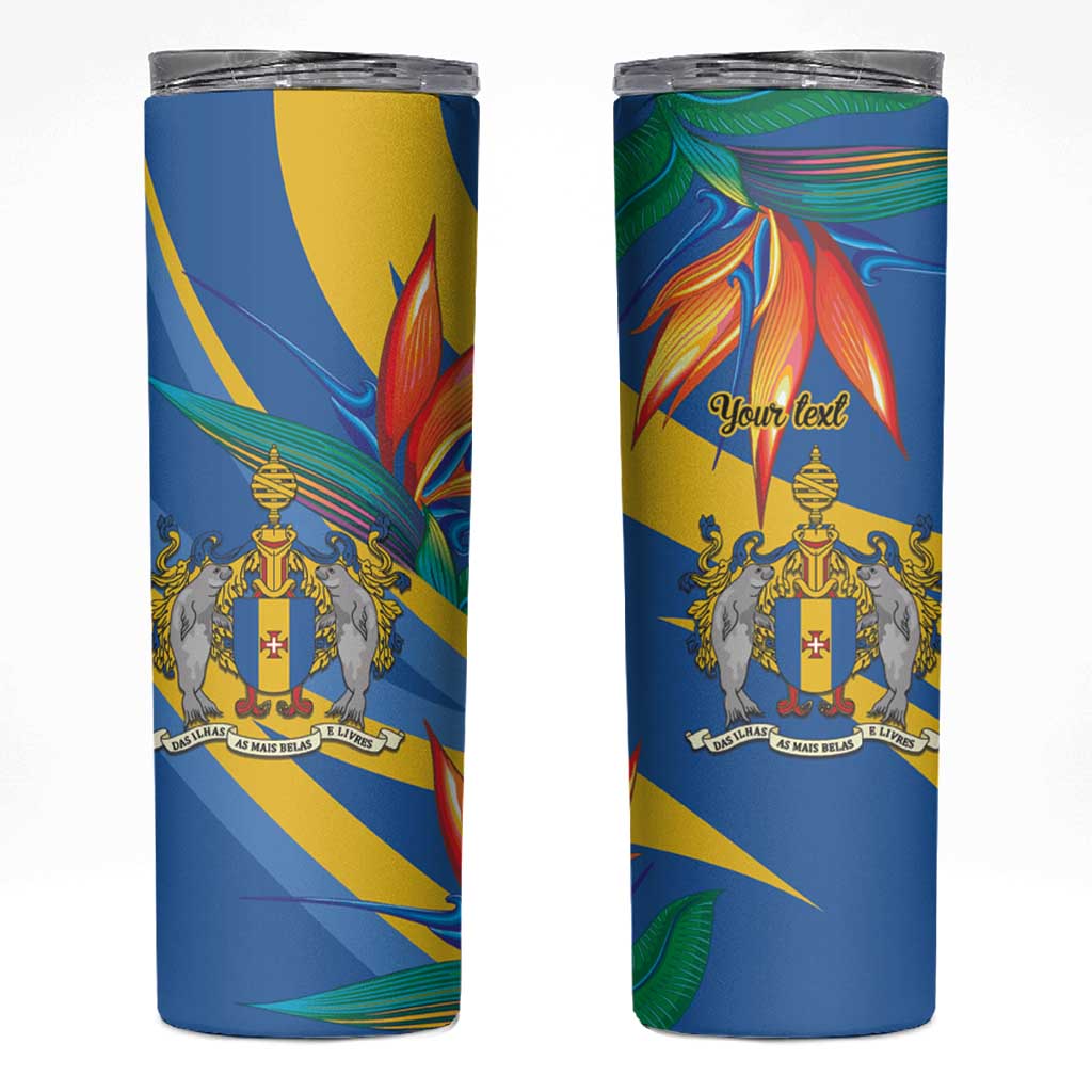 Bird of Paradise Flower Madeira Personalized Skinny Tumbler - Wonder Print Shop