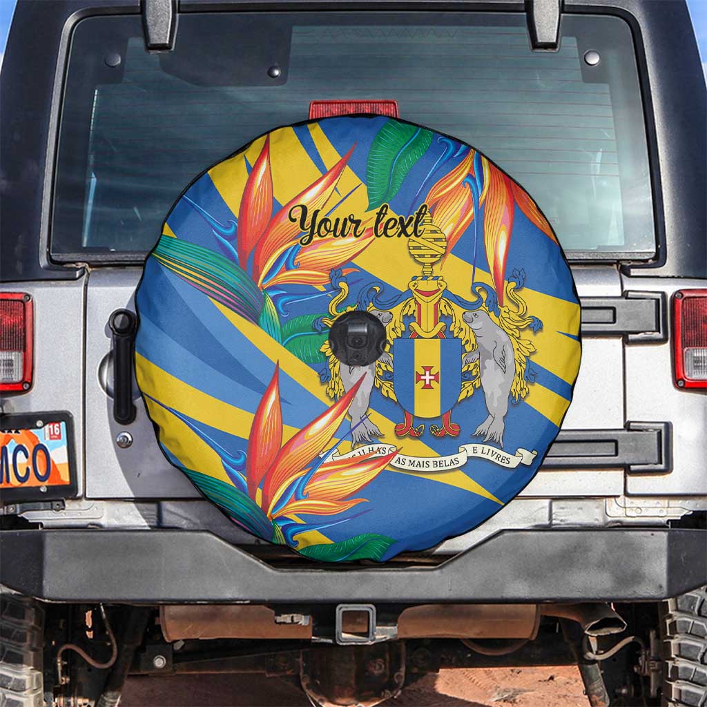 Bird of Paradise Flower Madeira Personalized Spare Tire Cover - Wonder Print Shop