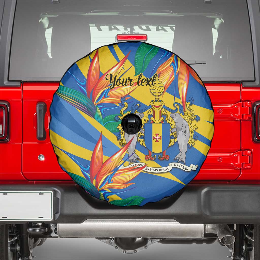 Bird of Paradise Flower Madeira Personalized Spare Tire Cover - Wonder Print Shop