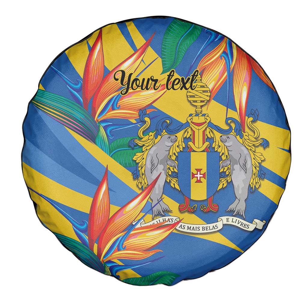 Bird of Paradise Flower Madeira Personalized Spare Tire Cover - Wonder Print Shop
