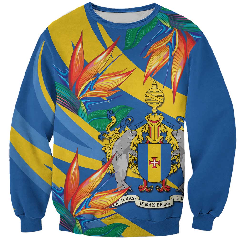 Bird of Paradise Flower Madeira Personalized Sweatshirt - Wonder Print Shop