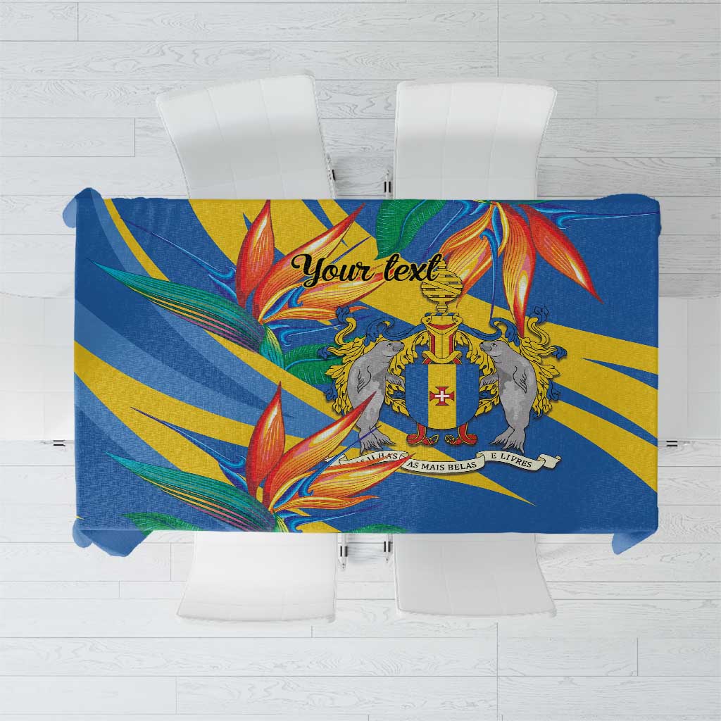 Bird of Paradise Flower Madeira Personalized Tablecloth - Wonder Print Shop