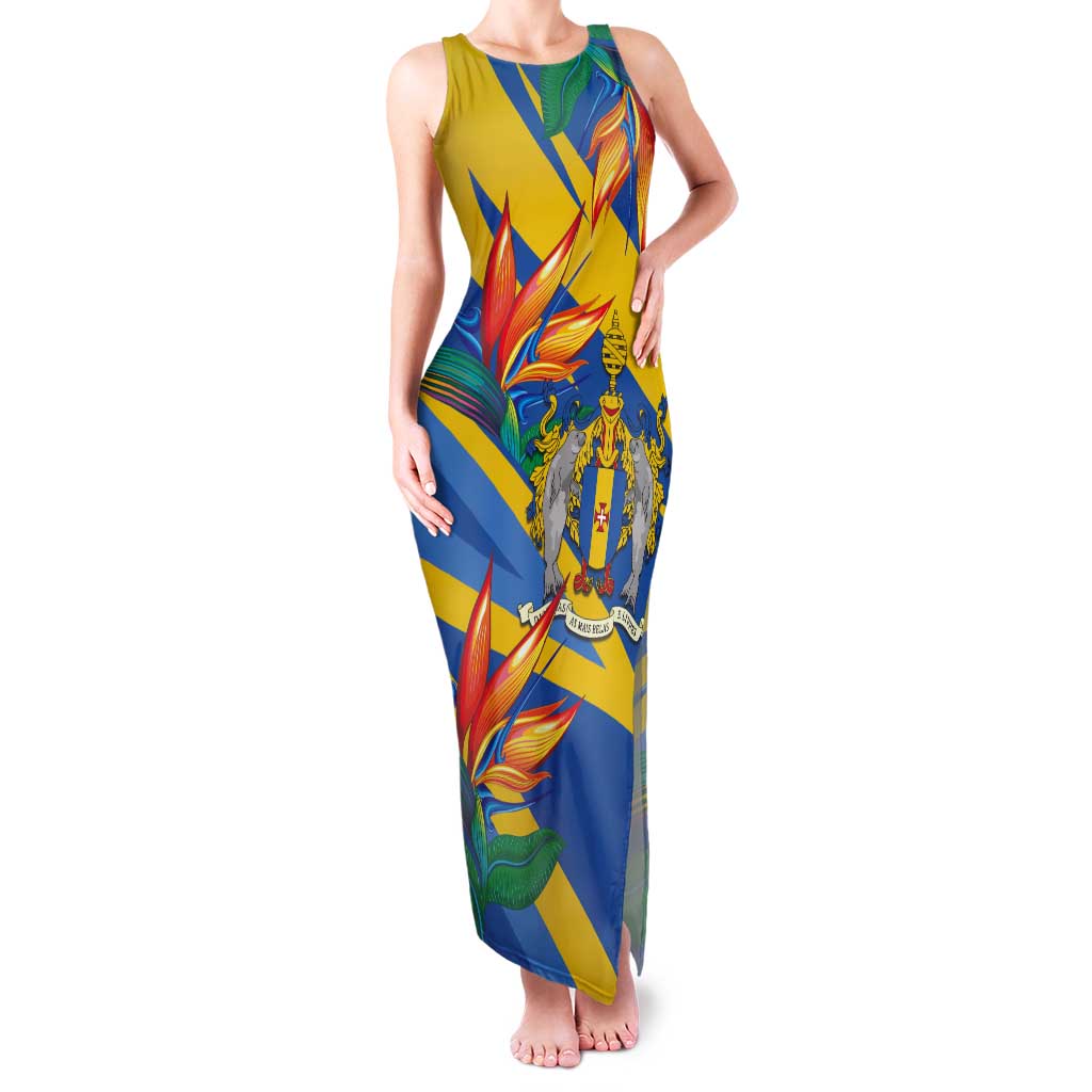 Bird of Paradise Flower Madeira Personalized Tank Maxi Dress - Wonder Print Shop