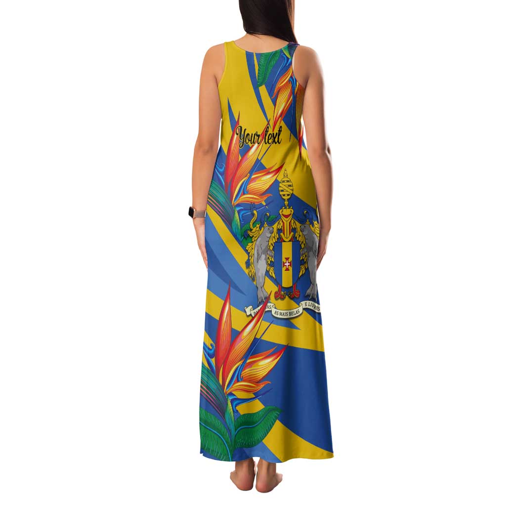 Bird of Paradise Flower Madeira Personalized Tank Maxi Dress - Wonder Print Shop
