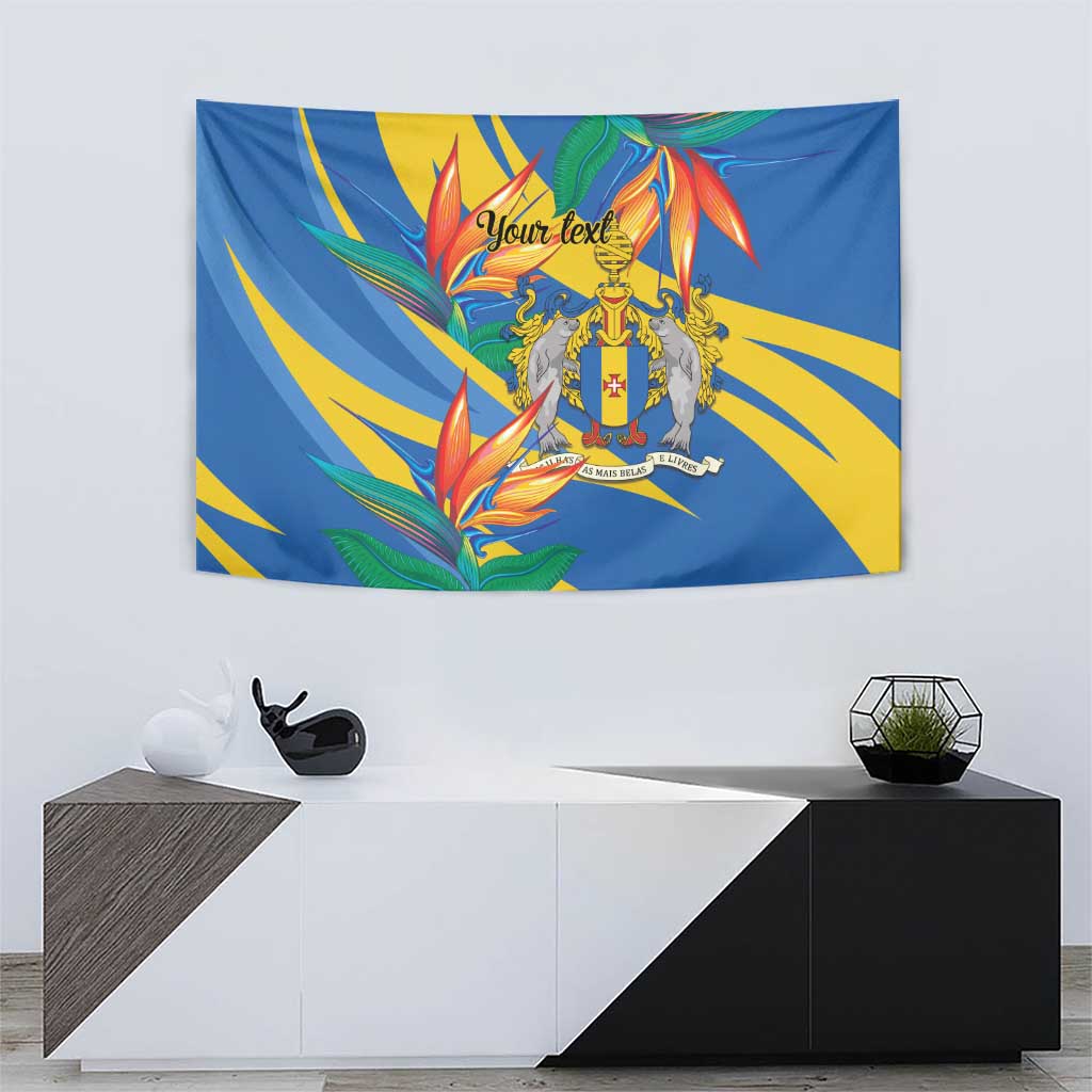 Bird of Paradise Flower Madeira Personalized Tapestry - Wonder Print Shop