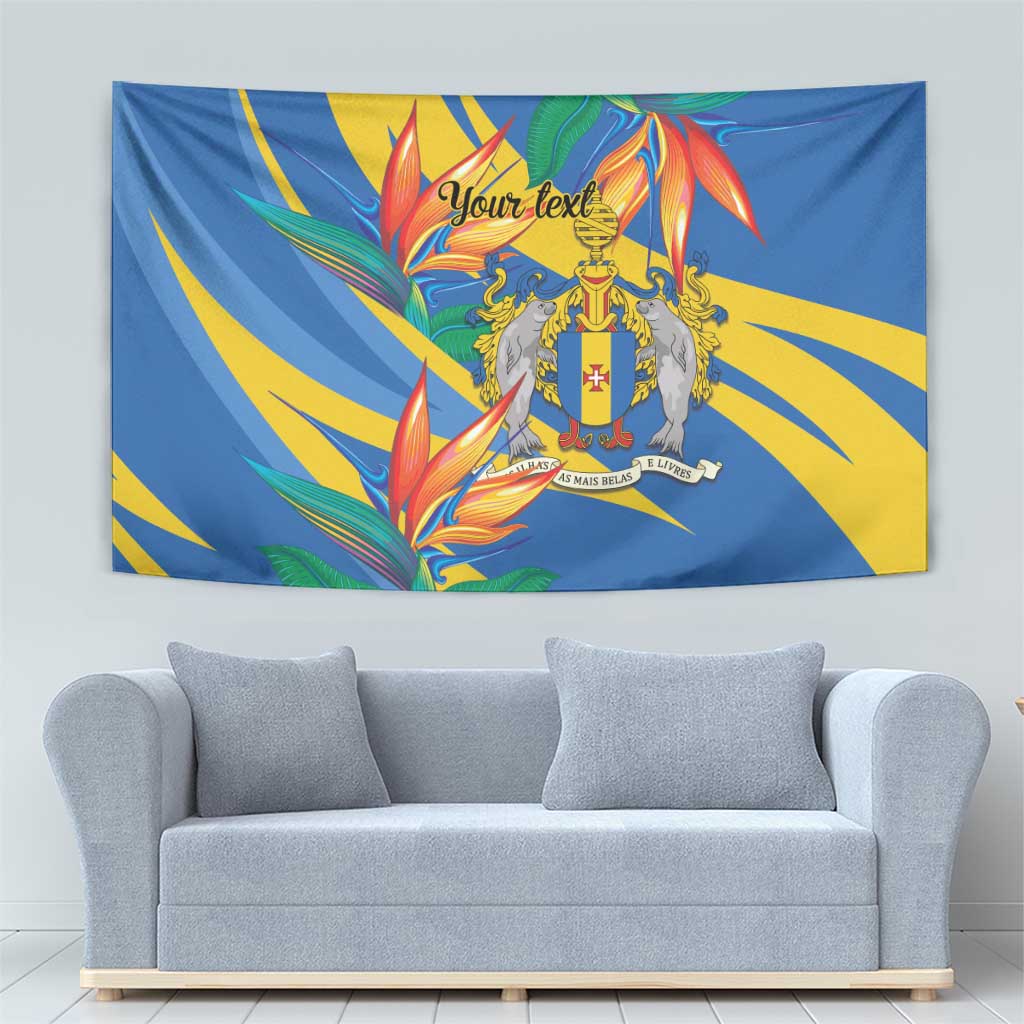 Bird of Paradise Flower Madeira Personalized Tapestry - Wonder Print Shop