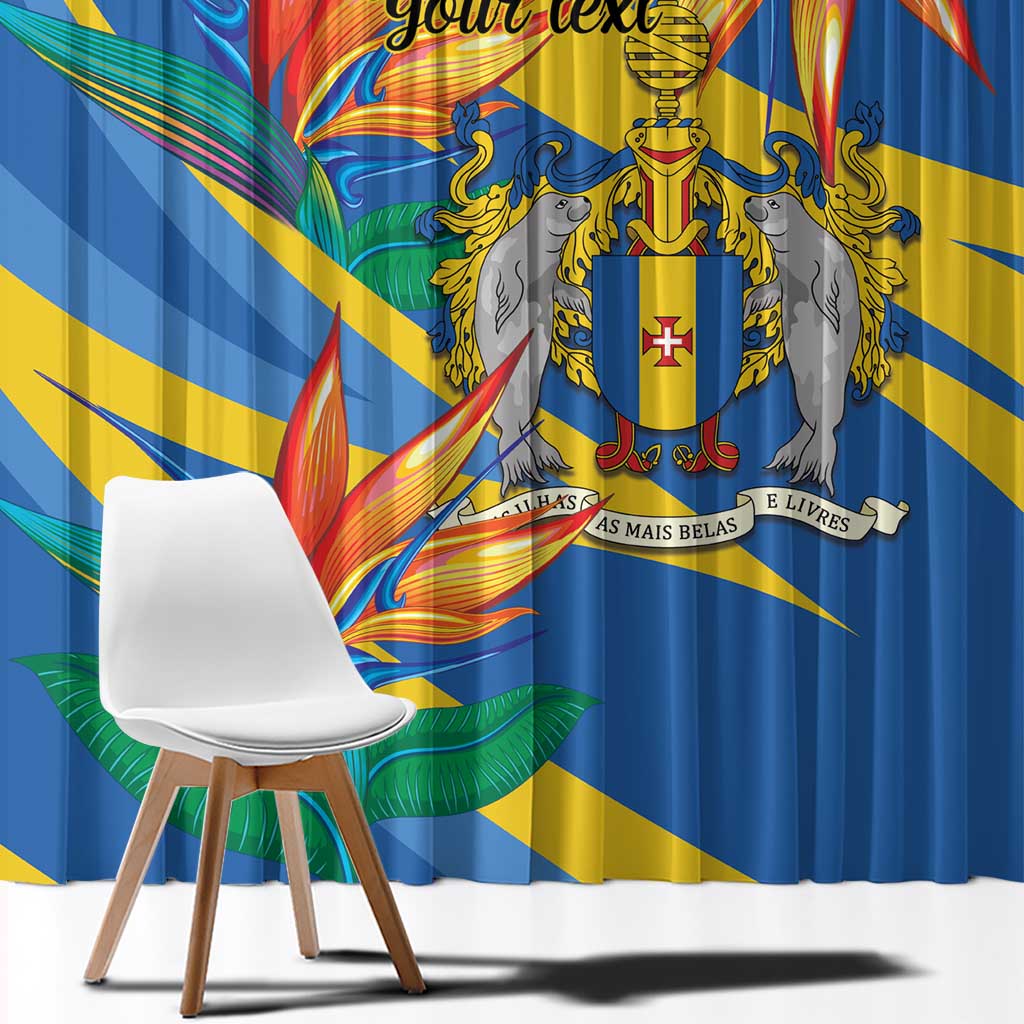 Bird of Paradise Flower Madeira Personalized Window Curtain - Wonder Print Shop