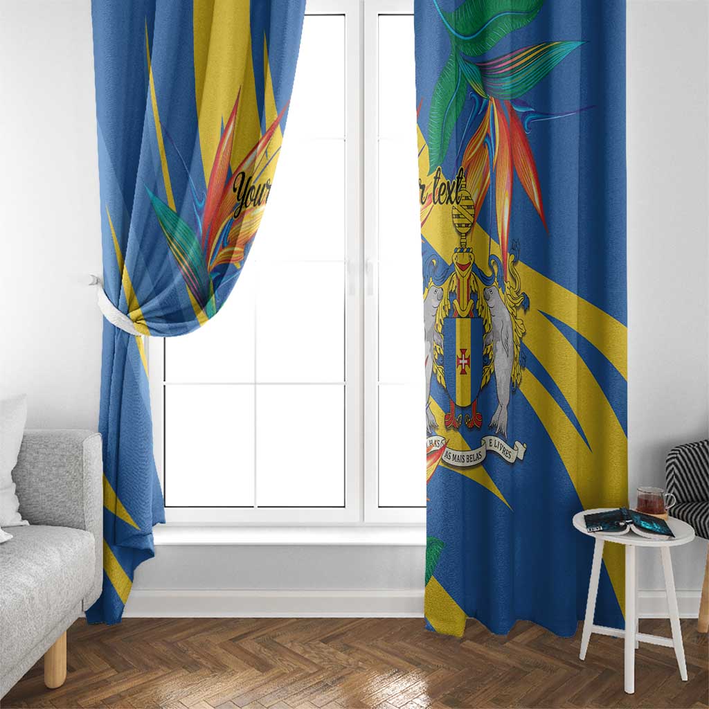 Bird of Paradise Flower Madeira Personalized Window Curtain - Wonder Print Shop