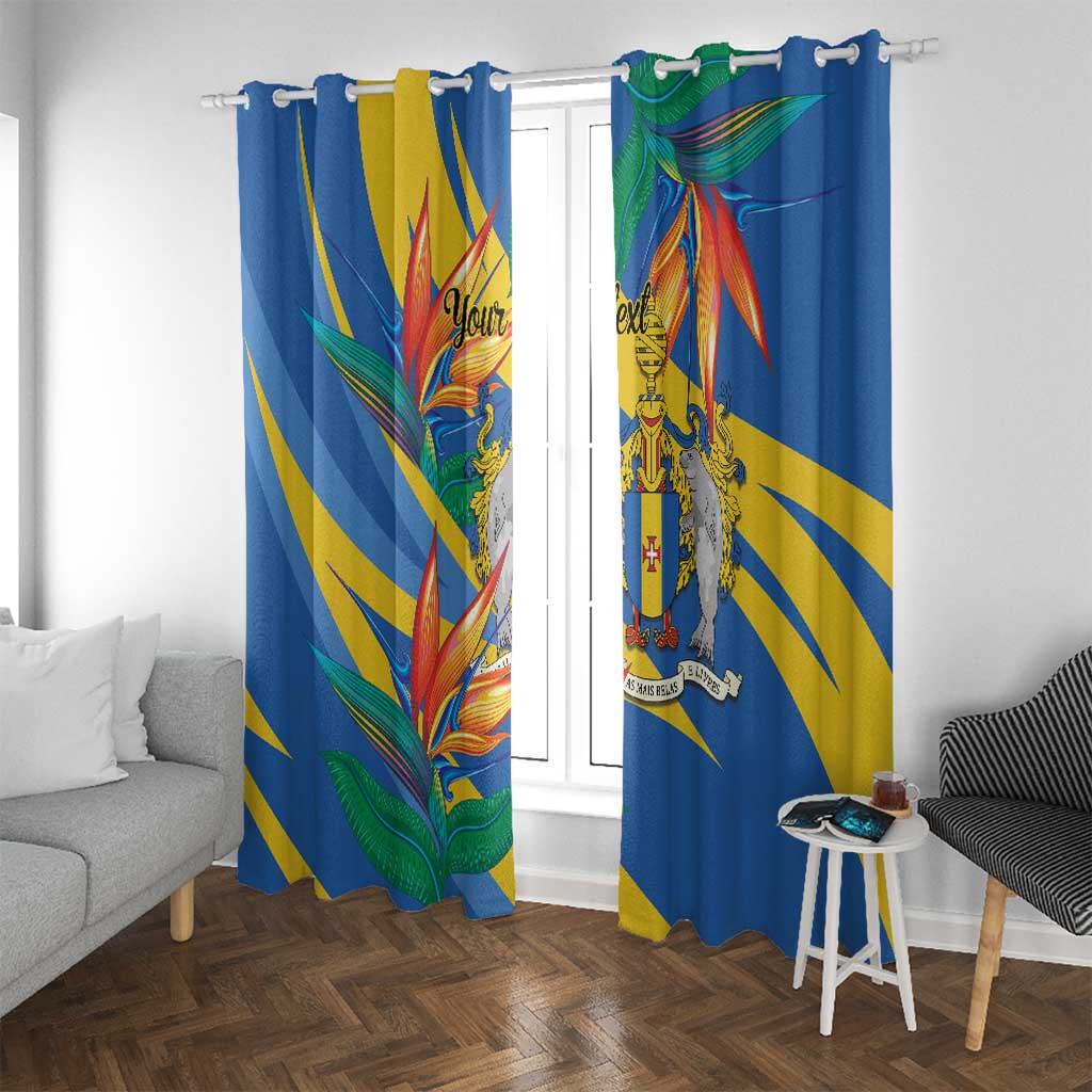 Bird of Paradise Flower Madeira Personalized Window Curtain - Wonder Print Shop