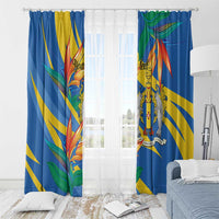 Bird of Paradise Flower Madeira Personalized Window Curtain - Wonder Print Shop