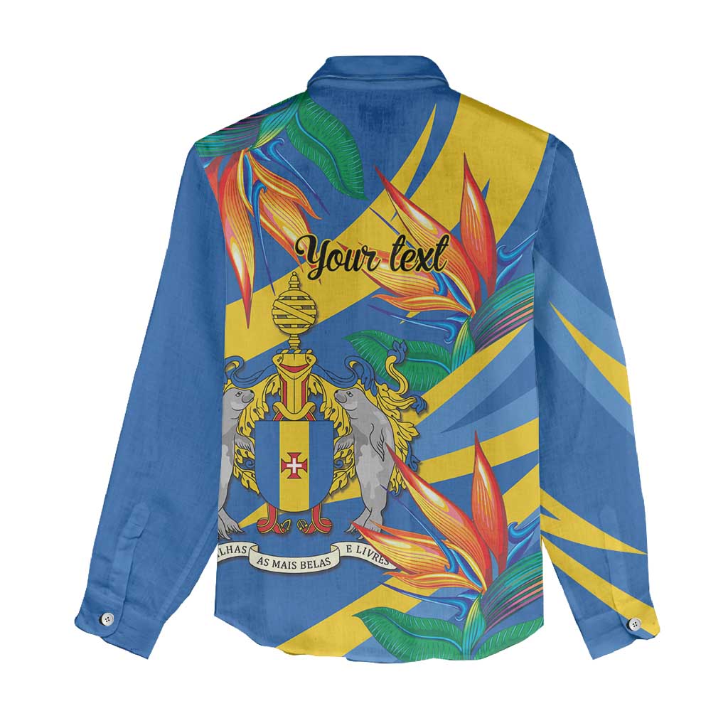 Bird of Paradise Flower Madeira Personalized Women Casual Shirt - Wonder Print Shop