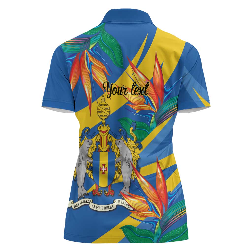 Bird of Paradise Flower Madeira Personalized Women Polo Shirt - Wonder Print Shop