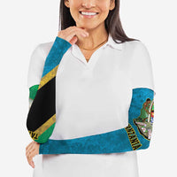 Kilimanjaro Tanzania Arm Sleeves Grunge Flag Map of Tanzania - Wonder Print Shop
