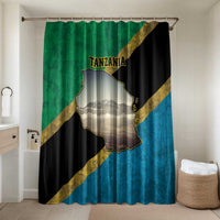 Kilimanjaro Tanzania Bathroom Set Grunge Flag Map of Tanzania - Wonder Print Shop