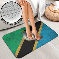 Kilimanjaro Tanzania Bathroom Set Grunge Flag Map of Tanzania - Wonder Print Shop