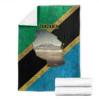 Kilimanjaro Tanzania Blanket Grunge Flag Map of Tanzania - Wonder Print Shop