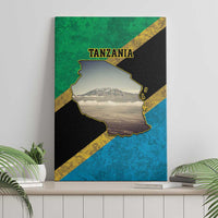 Kilimanjaro Tanzania Canvas Wall Art Grunge Flag Map of Tanzania - Wonder Print Shop