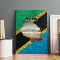 Kilimanjaro Tanzania Canvas Wall Art Grunge Flag Map of Tanzania - Wonder Print Shop