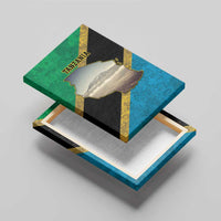 Kilimanjaro Tanzania Canvas Wall Art Grunge Flag Map of Tanzania - Wonder Print Shop