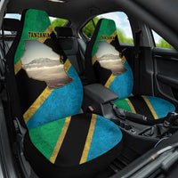 Kilimanjaro Tanzania Car Seat Cover Grunge Flag Map of Tanzania - Wonder Print Shop