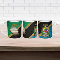 Kilimanjaro Tanzania Ceramic Mug Grunge Flag Map of Tanzania - Wonder Print Shop