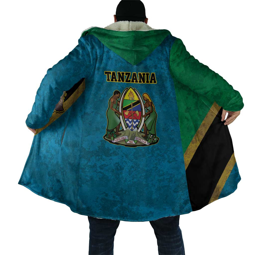 Kilimanjaro Tanzania Cloak Grunge Flag Map of Tanzania - Wonder Print Shop