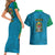 Kilimanjaro Tanzania Couples Matching Short Sleeve Bodycon Dress and Hawaiian Shirt Grunge Flag Map of Tanzania - Wonder Print Shop