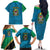 Kilimanjaro Tanzania Family Matching Off The Shoulder Long Sleeve Dress and Hawaiian Shirt Grunge Flag Map of Tanzania - Wonder Print Shop
