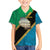 Kilimanjaro Tanzania Family Matching Off Shoulder Short Dress and Hawaiian Shirt Grunge Flag Map of Tanzania - Wonder Print Shop