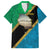 Kilimanjaro Tanzania Family Matching Tank Maxi Dress and Hawaiian Shirt Grunge Flag Map of Tanzania - Wonder Print Shop