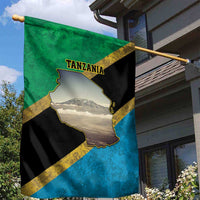 Kilimanjaro Tanzania Garden Flag Grunge Flag Map of Tanzania - Wonder Print Shop