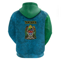 Kilimanjaro Tanzania Hoodie Grunge Flag Map of Tanzania - Wonder Print Shop