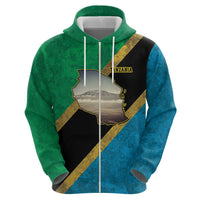 Kilimanjaro Tanzania Hoodie Grunge Flag Map of Tanzania - Wonder Print Shop