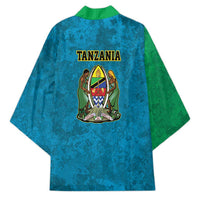 Kilimanjaro Tanzania Kimono Grunge Flag Map of Tanzania - Wonder Print Shop