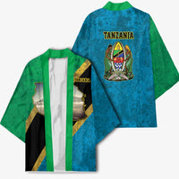 Kilimanjaro Tanzania Kimono Grunge Flag Map of Tanzania - Wonder Print Shop