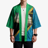 Kilimanjaro Tanzania Kimono Grunge Flag Map of Tanzania - Wonder Print Shop
