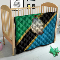 Kilimanjaro Tanzania Quilt Grunge Flag Map of Tanzania - Wonder Print Shop