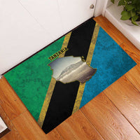 Kilimanjaro Tanzania Rubber Doormat Grunge Flag Map of Tanzania - Wonder Print Shop