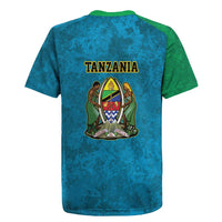 Kilimanjaro Tanzania Rugby Jersey Grunge Flag Map of Tanzania - Wonder Print Shop