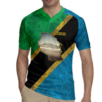 Kilimanjaro Tanzania Rugby Jersey Grunge Flag Map of Tanzania - Wonder Print Shop