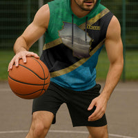 Kilimanjaro Tanzania Sleeveless Hoodie Grunge Flag Map of Tanzania - Wonder Print Shop