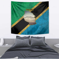 Kilimanjaro Tanzania Tapestry Grunge Flag Map of Tanzania - Wonder Print Shop