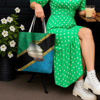 Kilimanjaro Tanzania Tote Bag Grunge Flag Map of Tanzania - Wonder Print Shop