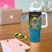 Kilimanjaro Tanzania Tumbler With Handle Grunge Flag Map of Tanzania - Wonder Print Shop